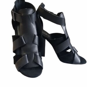 KELSI Dagger Black Brooklyn Style Gladiator Strappy Heels Shoes, Size 7.5